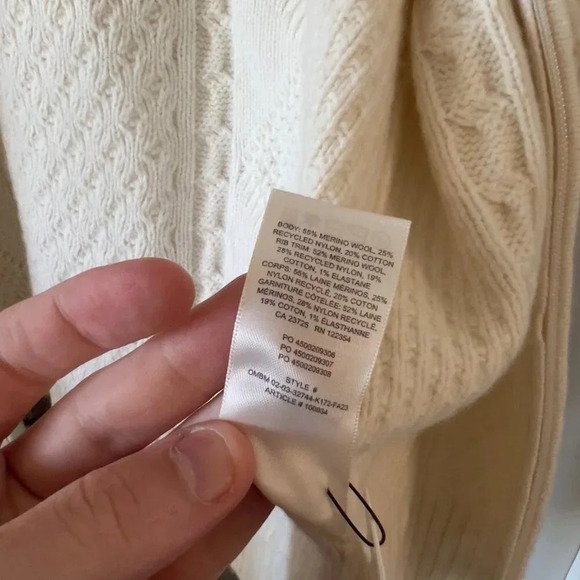 457 Sunday Best Gigi Sweater Cableknit Woven Cardigan Sweater Size Medium - Picture 9 of 10